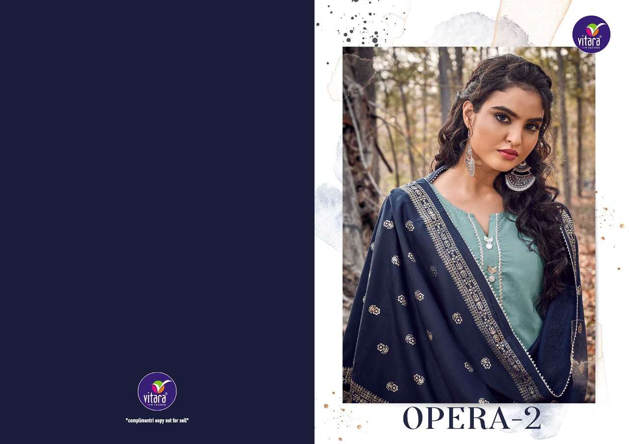 VITARA FASHION PRESENTS OPERA 2 HEAVY CHINON WITH HANDWORK WHOLESALE KURTI WITH PANTS COLLECTION